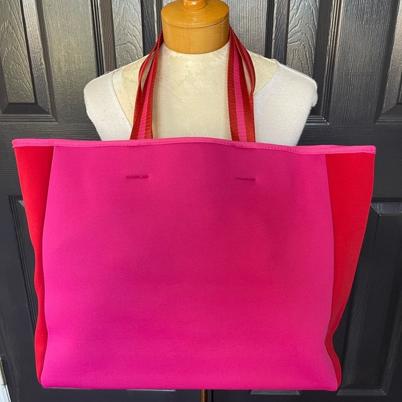 NWOT SummerSalt Beach Tote Pink Red - Picture 5 of 16
